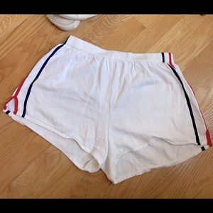John Galt White Striped Cotton Short (SML)
